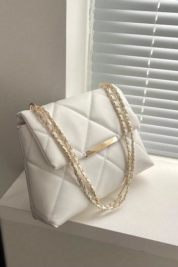 Borsa da donna a quadri con patta