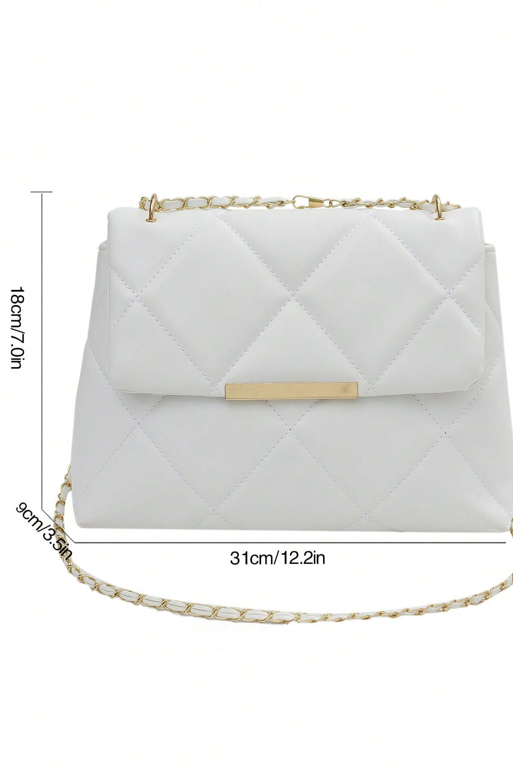 Borsa da donna a quadri con patta