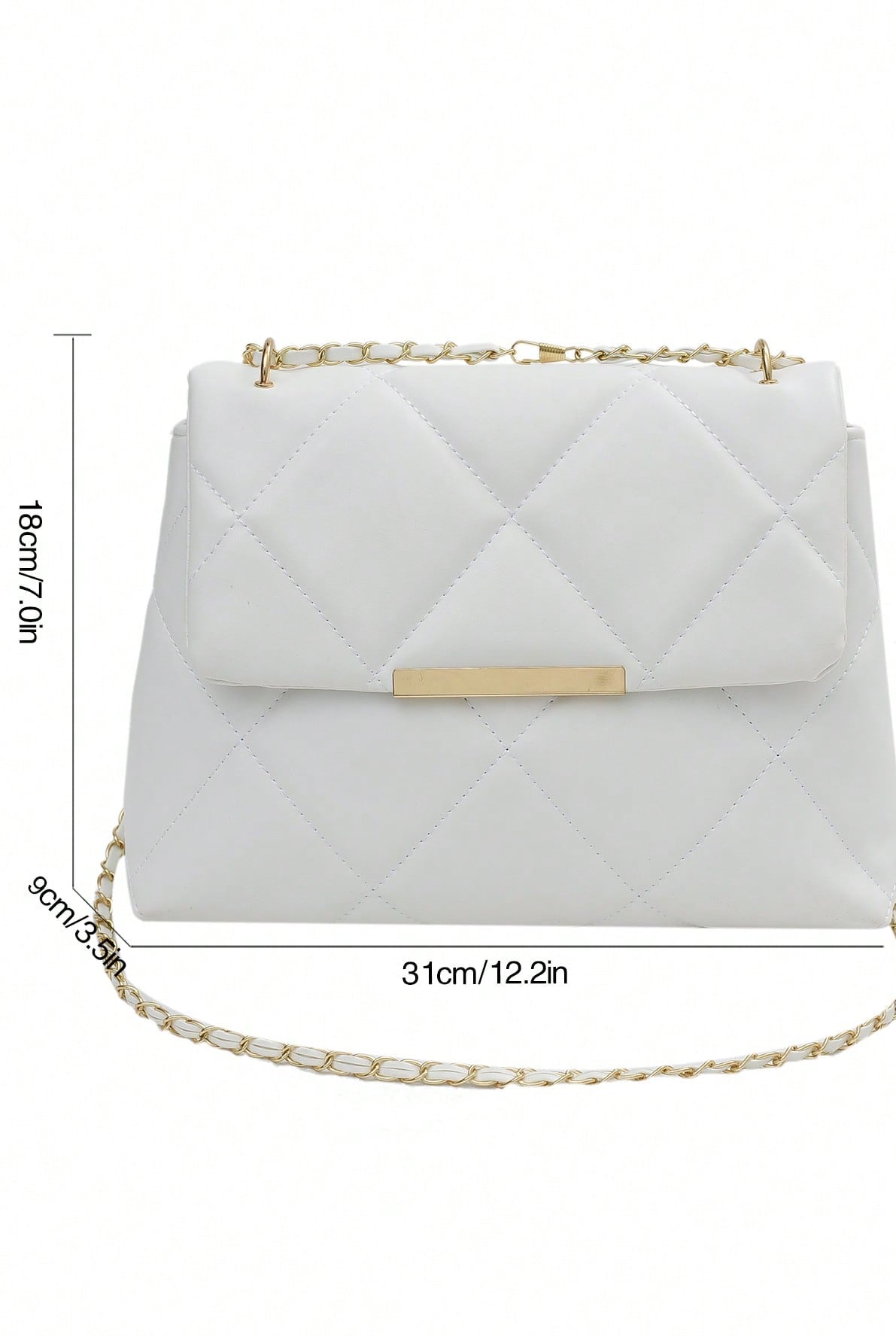 Borsa da donna a quadri con patta