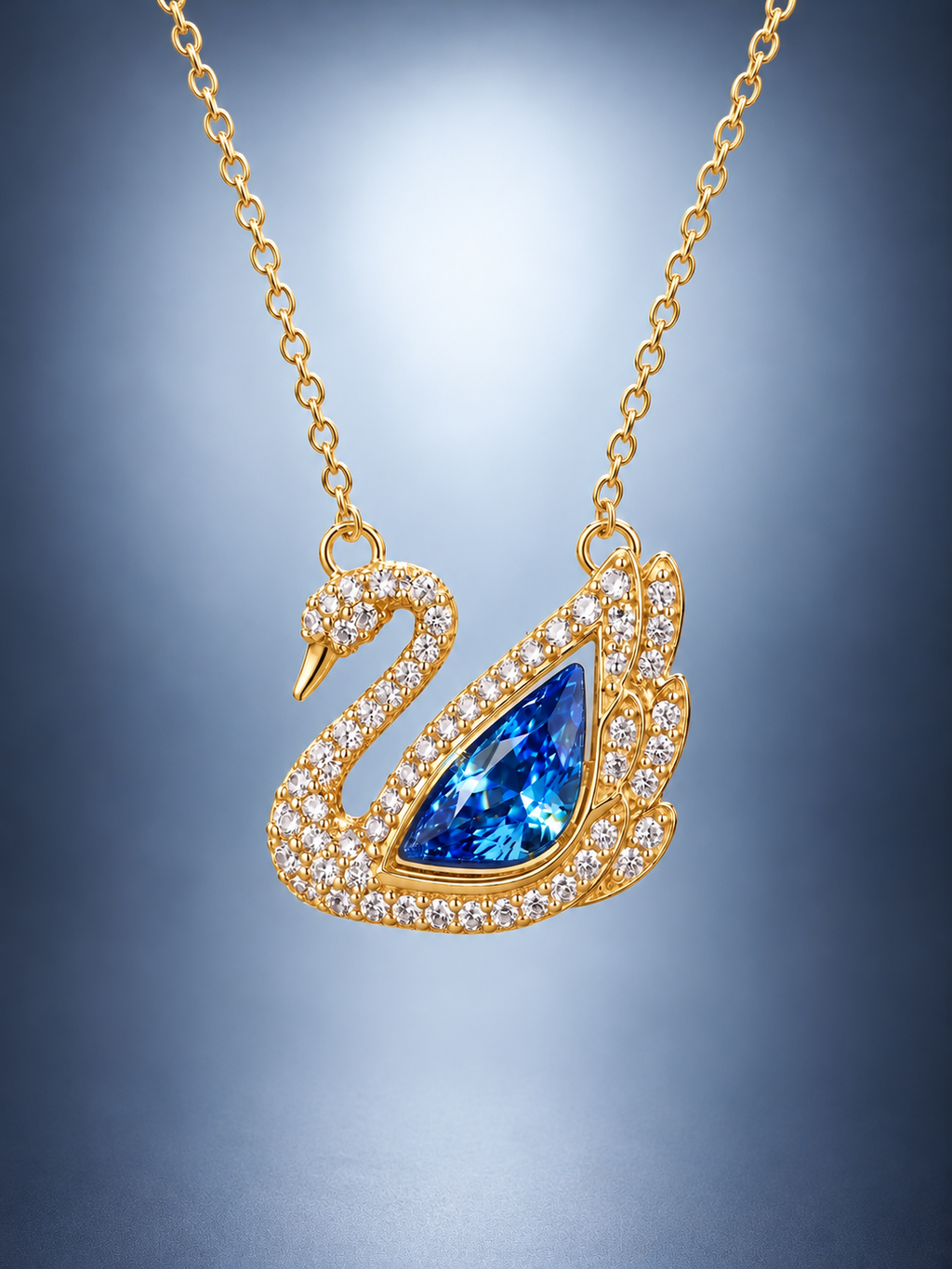 Siora Single Stone Swan Necklace