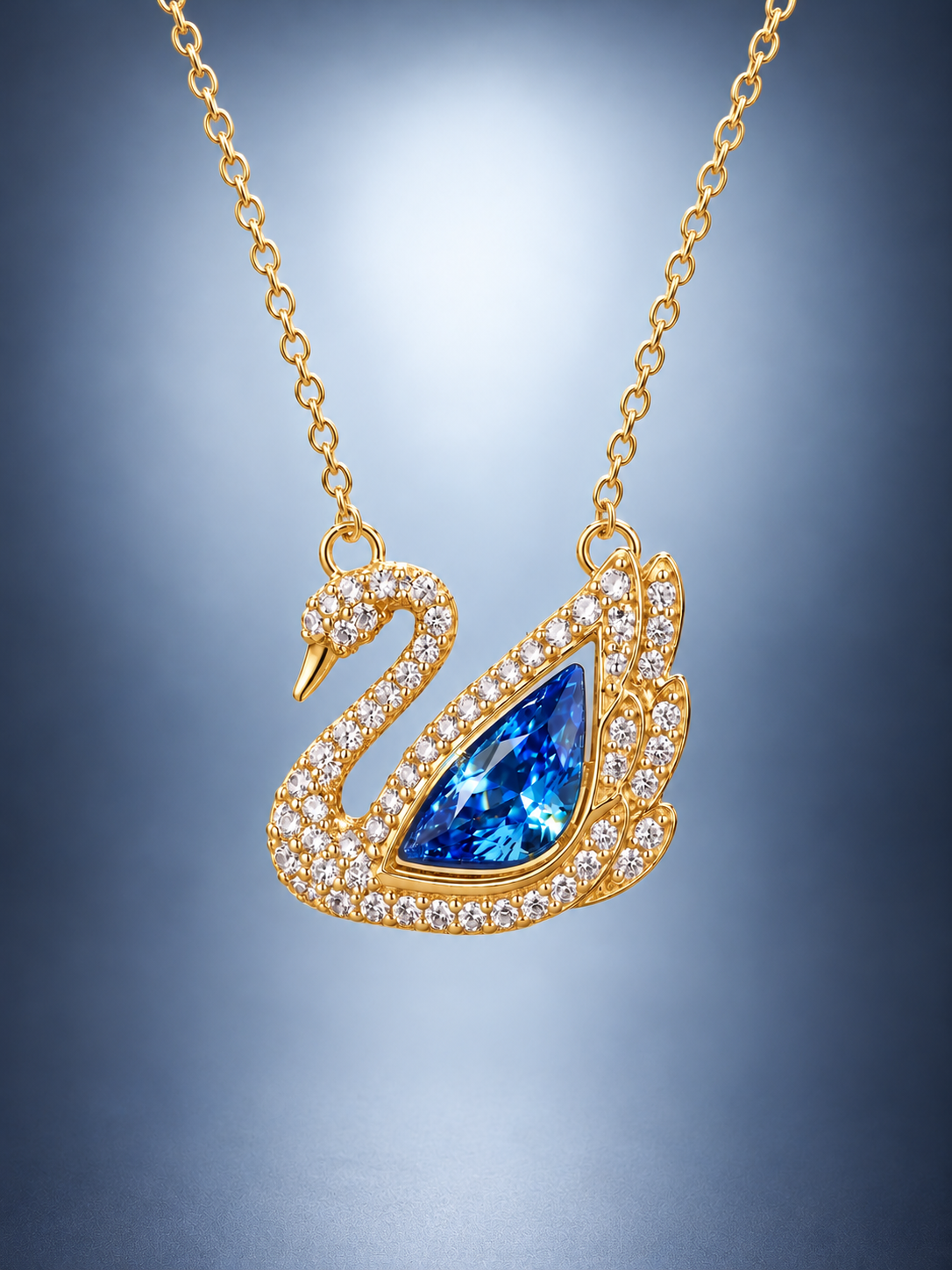 Siora Single Stone Swan Necklace