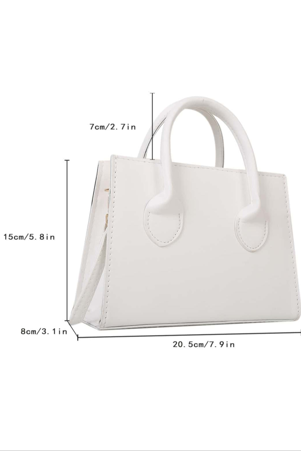 Borsa quadrata piccola a tracolla con zip