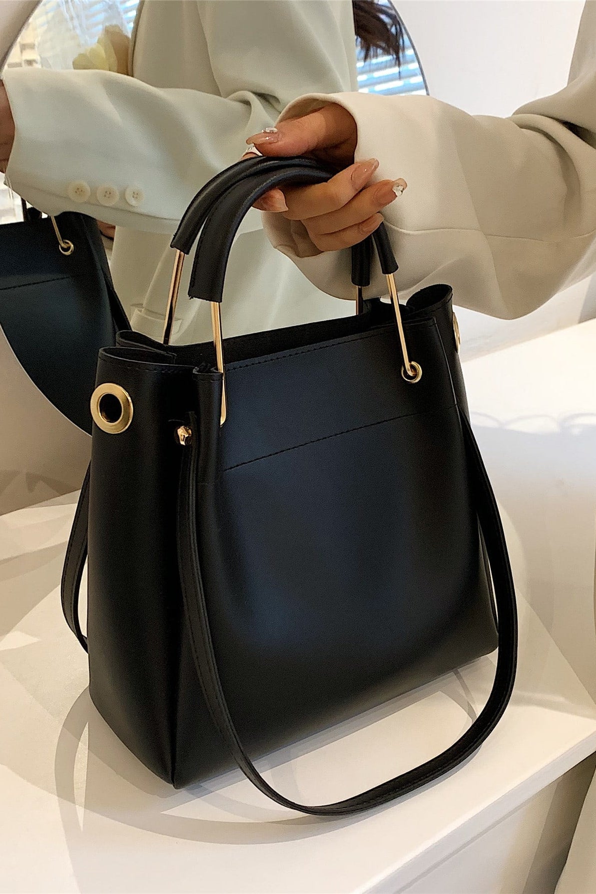 Borsa donna grande capacità a spalla elegante
