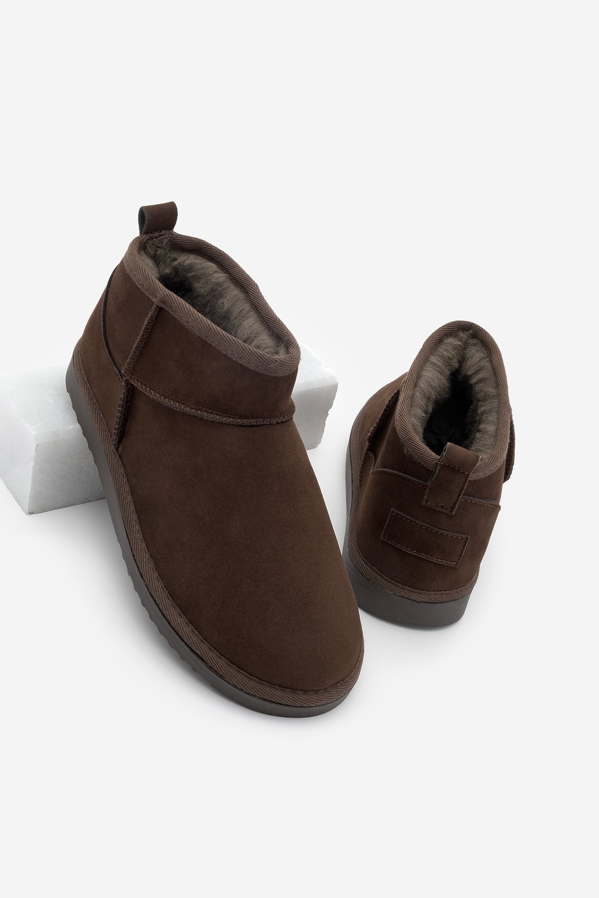 Donna stivale imbottito con interno in pelliccia