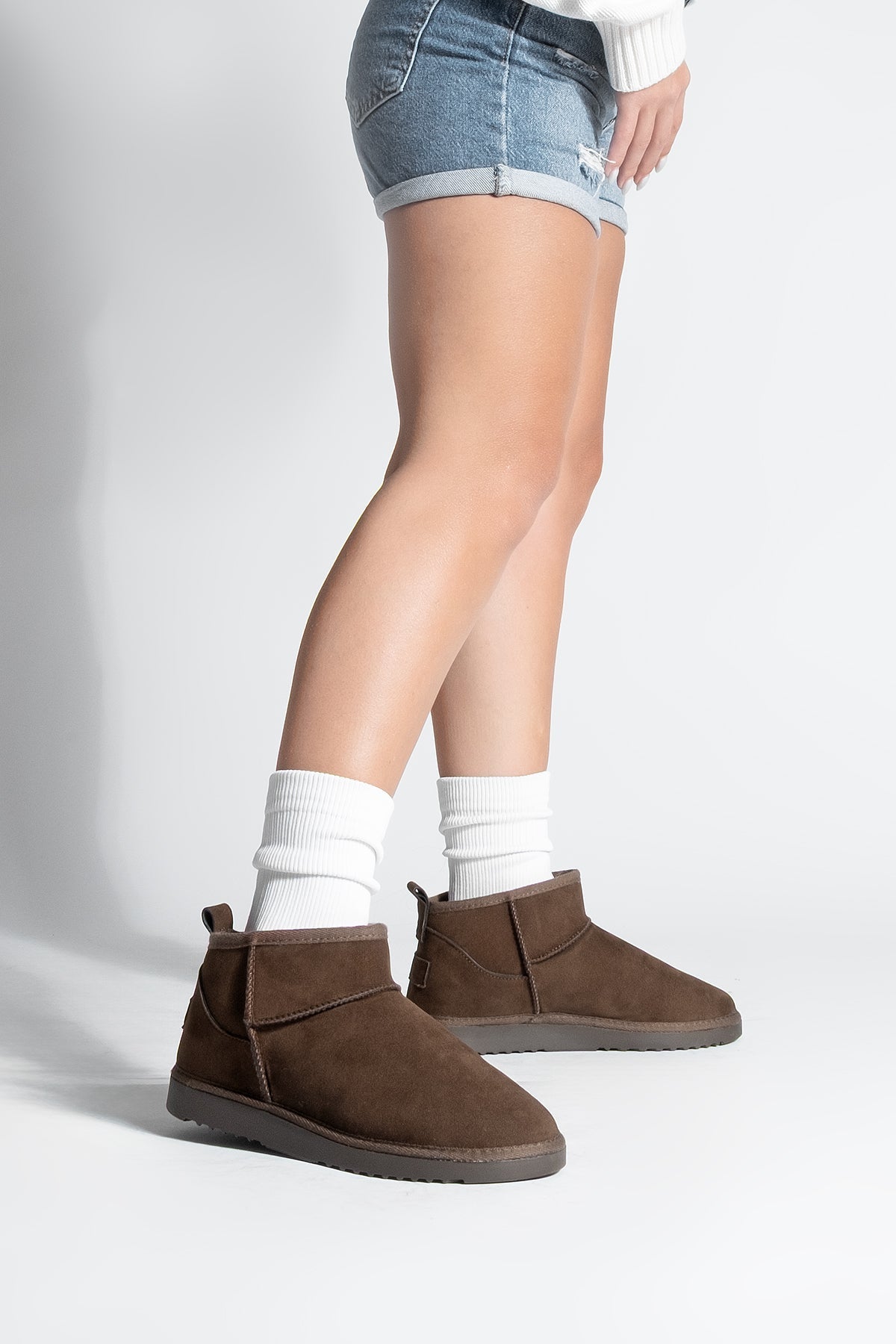 Donna stivale imbottito con interno in pelliccia