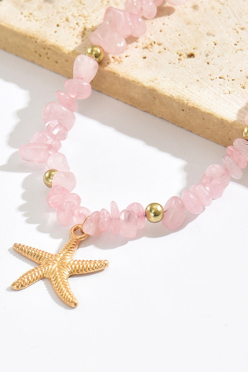 Collana stella marina con pietre colorate