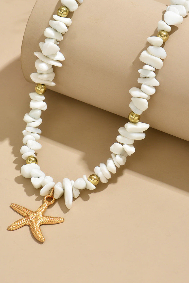 Collana stella marina con pietre colorate