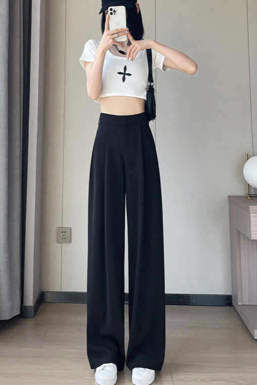 Wide Leg And High Waist Trousers