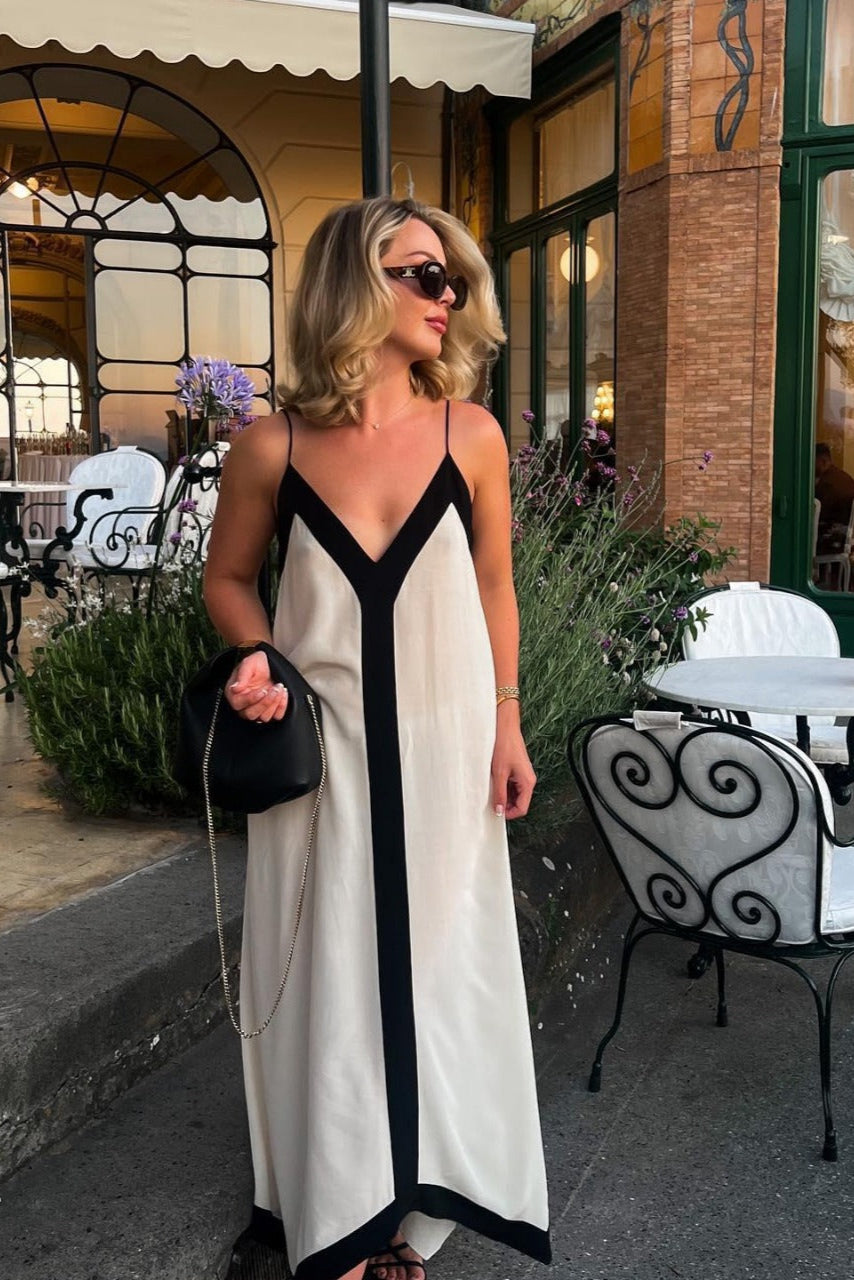 Loose Sleeveless Summer Dress with Long Skirt