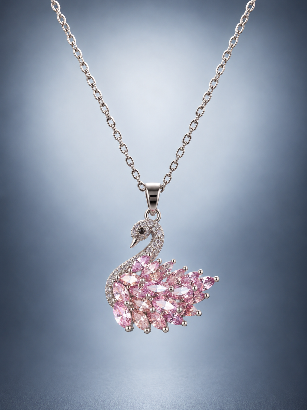 Siora Crystal Swan Necklace