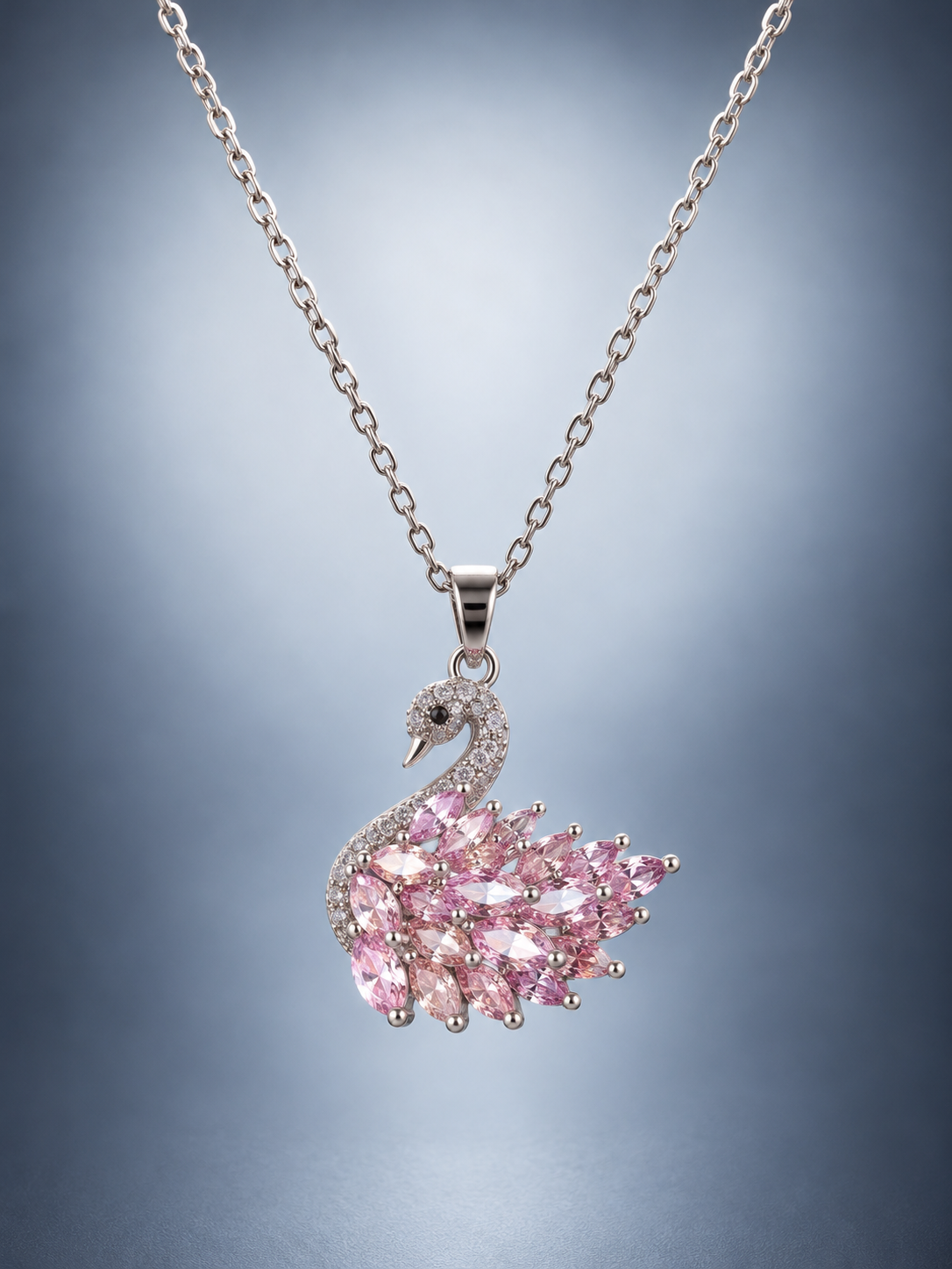 Siora Crystal Swan Necklace