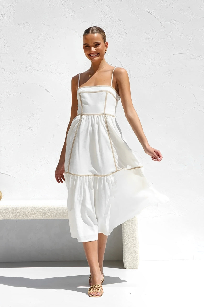Strapless and Long Skirted Dress