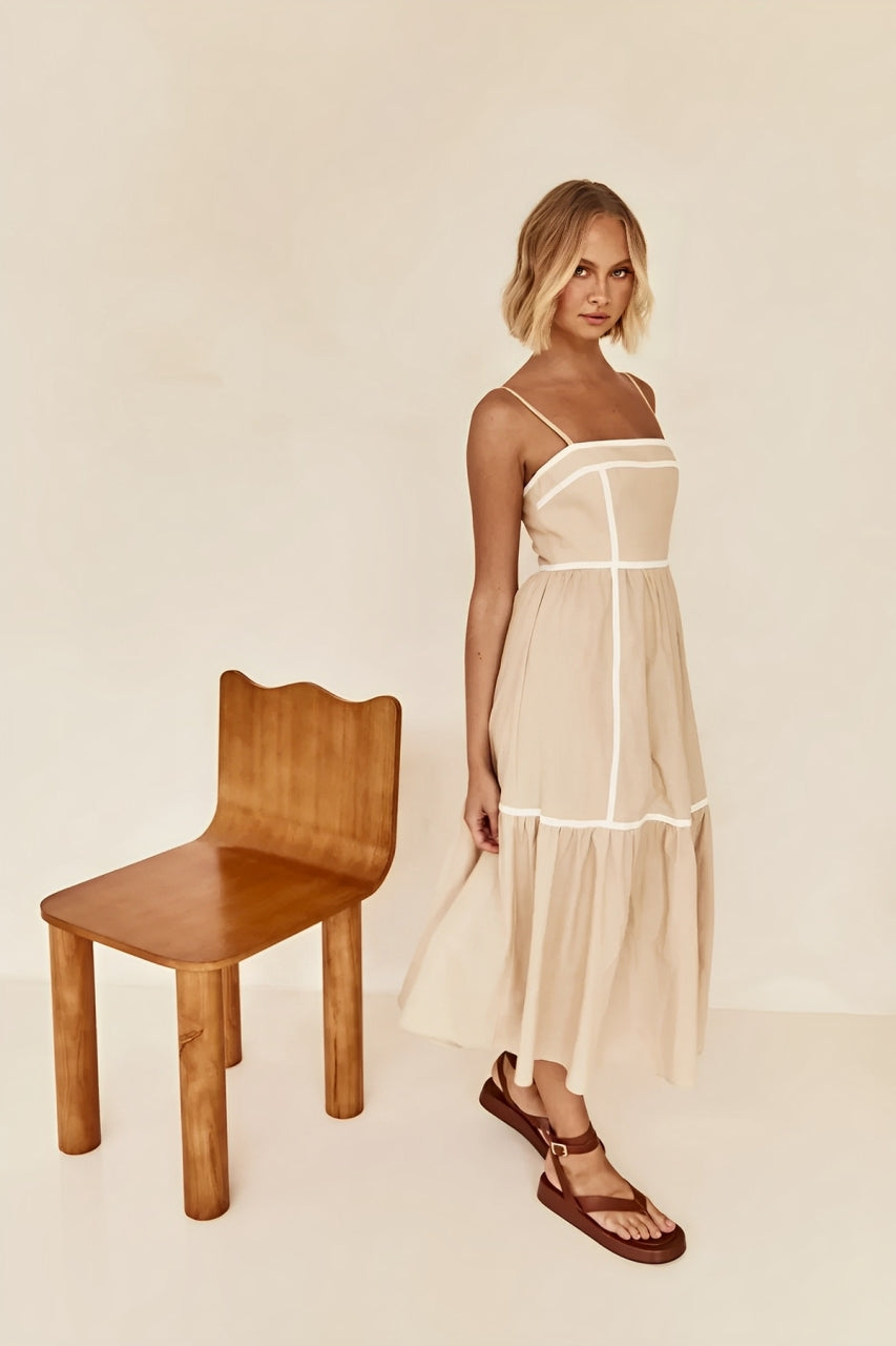 Strapless and Long Skirted Dress