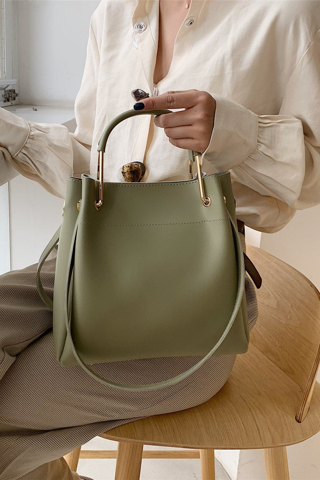 Borsa donna grande capacità a spalla elegante