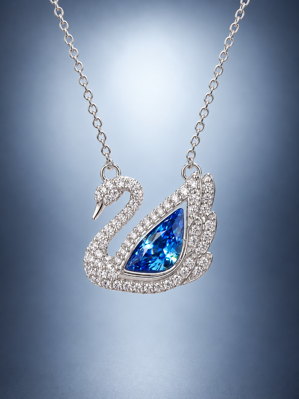 Siora Single Stone Swan Necklace