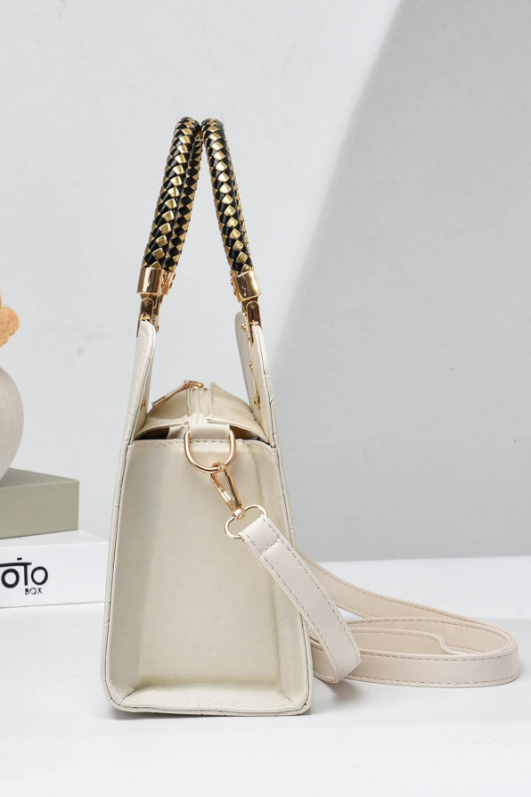 Borsa a tracolla con motivo geometrico