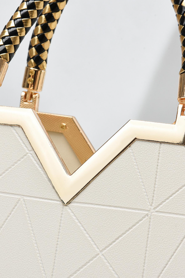 Borsa a tracolla con motivo geometrico