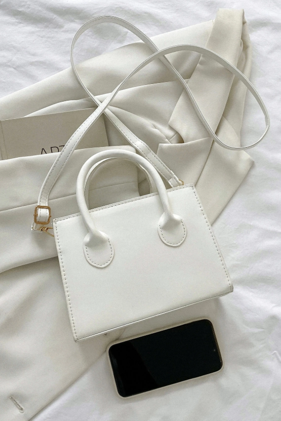 Borsa quadrata piccola a tracolla con zip