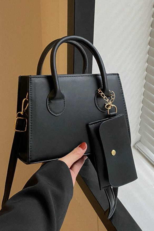 Borsa quadrata piccola a tracolla con zip