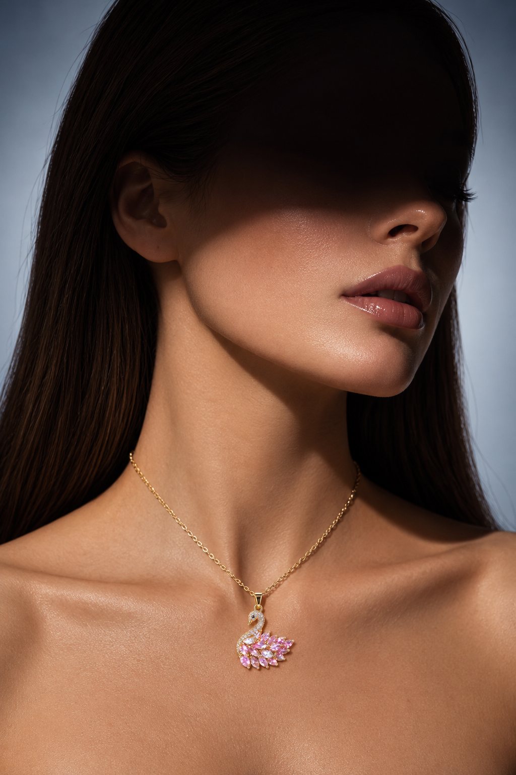 Siora Crystal Swan Necklace
