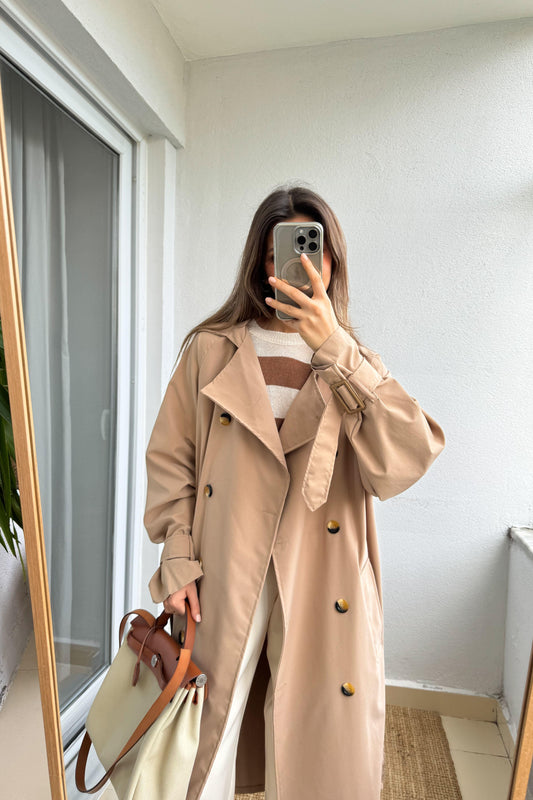 Trench stagionale con cintura