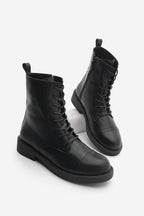 Women's Everyday Ankle Boots With Laces And Zip