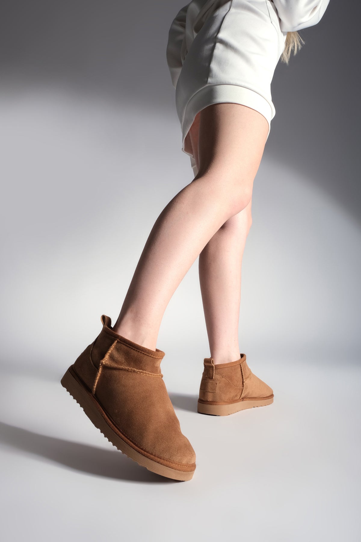 Donna stivale imbottito con interno in pelliccia